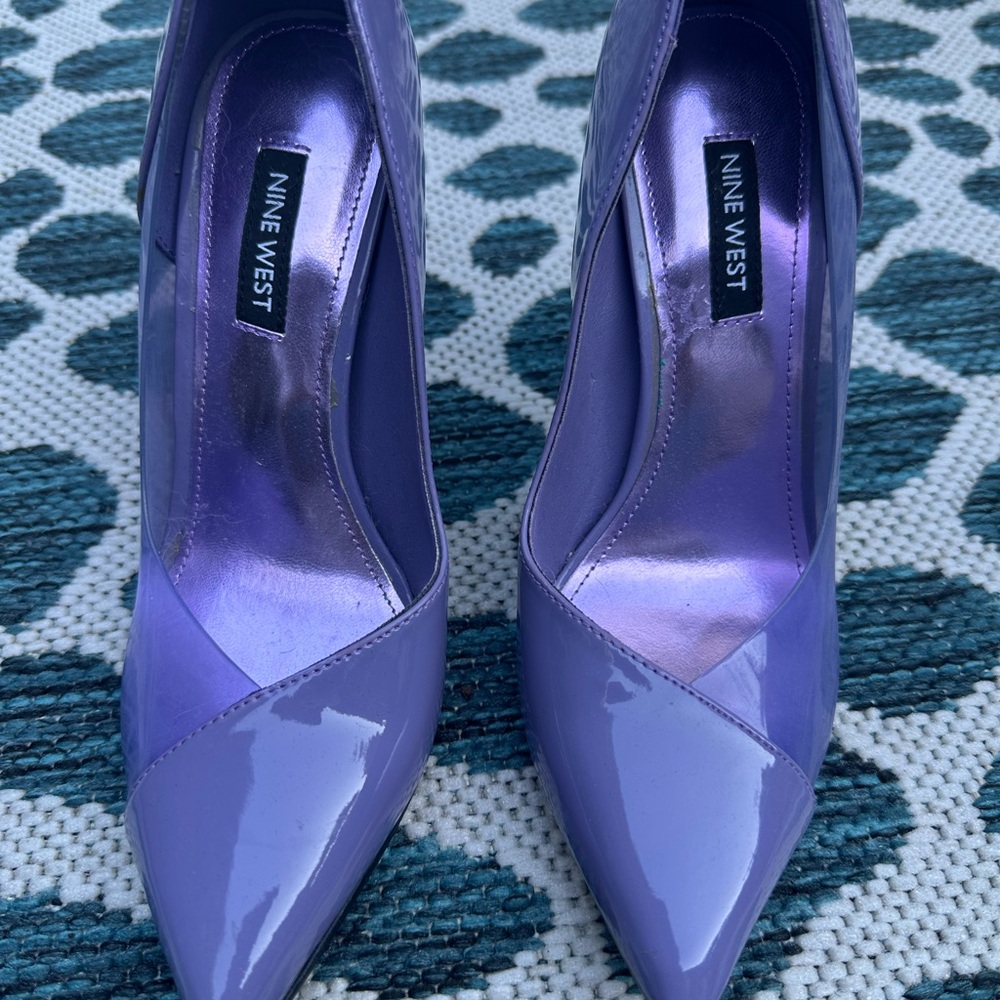 Nine West Purple Patent Heels